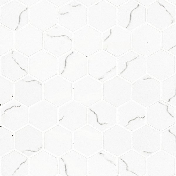 Msi Miraggio Gray Hexagon 12 in x 12 in Matte Porcelain MeshMounted Mosaic Tile, 10PK ZOR-MD-0545
